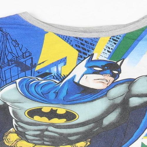 Batman Boys Blue Solid Cotton  Pyjama Top Size 9-10 Years