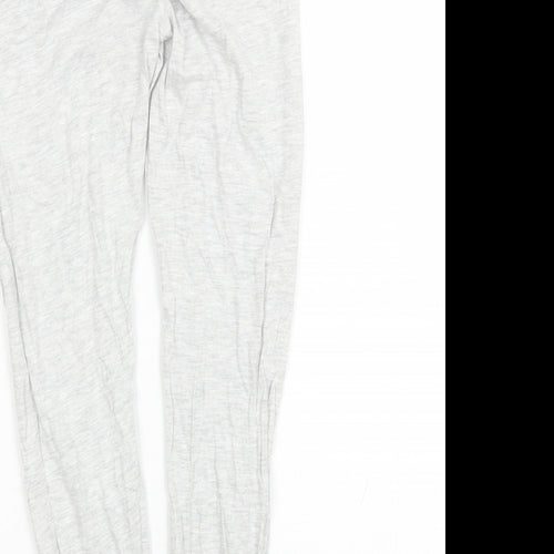 George Girls Grey Solid Cotton  Pyjama Pants Size 9-10 Years