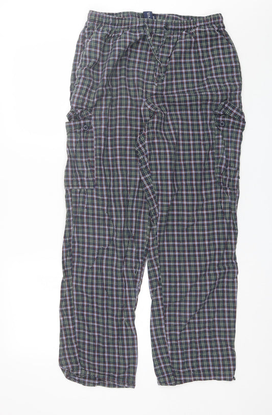Gap Mens Green Plaid Cotton  Pyjama Pants Size S