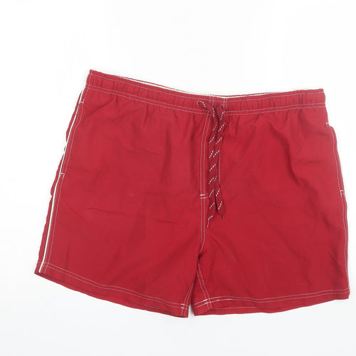 George Mens Red  Polyester Bermuda Shorts Size M  Regular