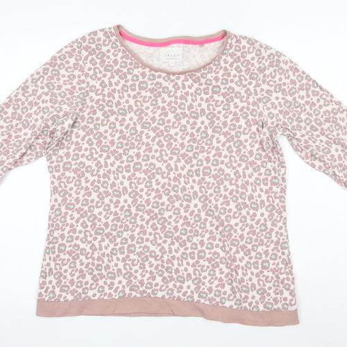 NEXT Womens Pink Animal Print 100% Cotton Top Pyjama Top Size M