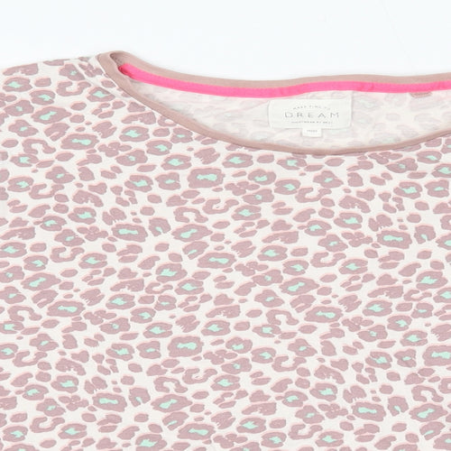 NEXT Womens Pink Animal Print 100% Cotton Top Pyjama Top Size M