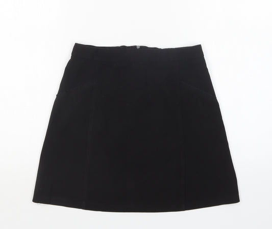 George Girls Black  Polyester A-Line Skirt Size 11-12 Years  Regular