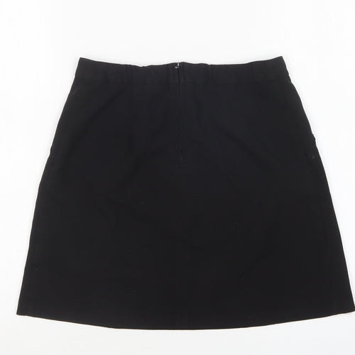 George Girls Black  Polyester A-Line Skirt Size 11-12 Years  Regular