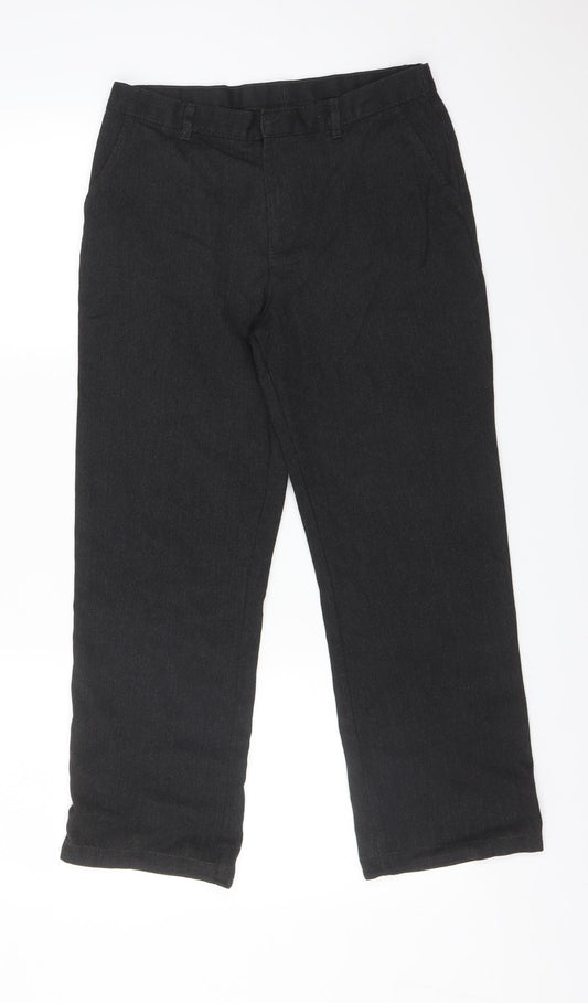 George Boys Grey  Polyester Dress Pants Trousers Size 12-13 Years  Regular