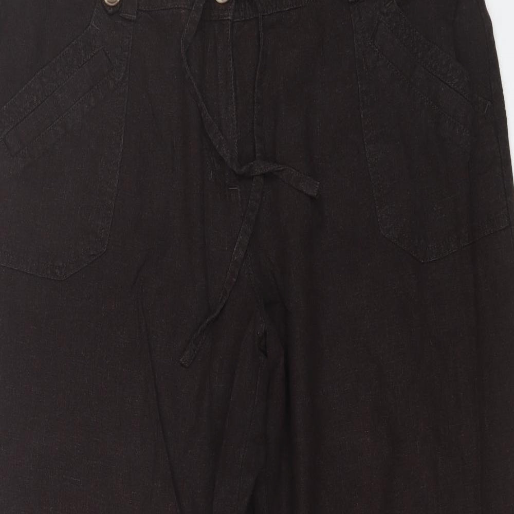 Debenhams Womens Grey Linen Trousers Size 10 L27 in Regular Zip  eBay