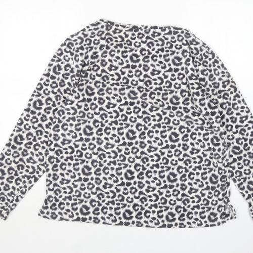 Jeff & Co Womens Multicoloured Animal Print Polyester Top Pyjama Top Size 12