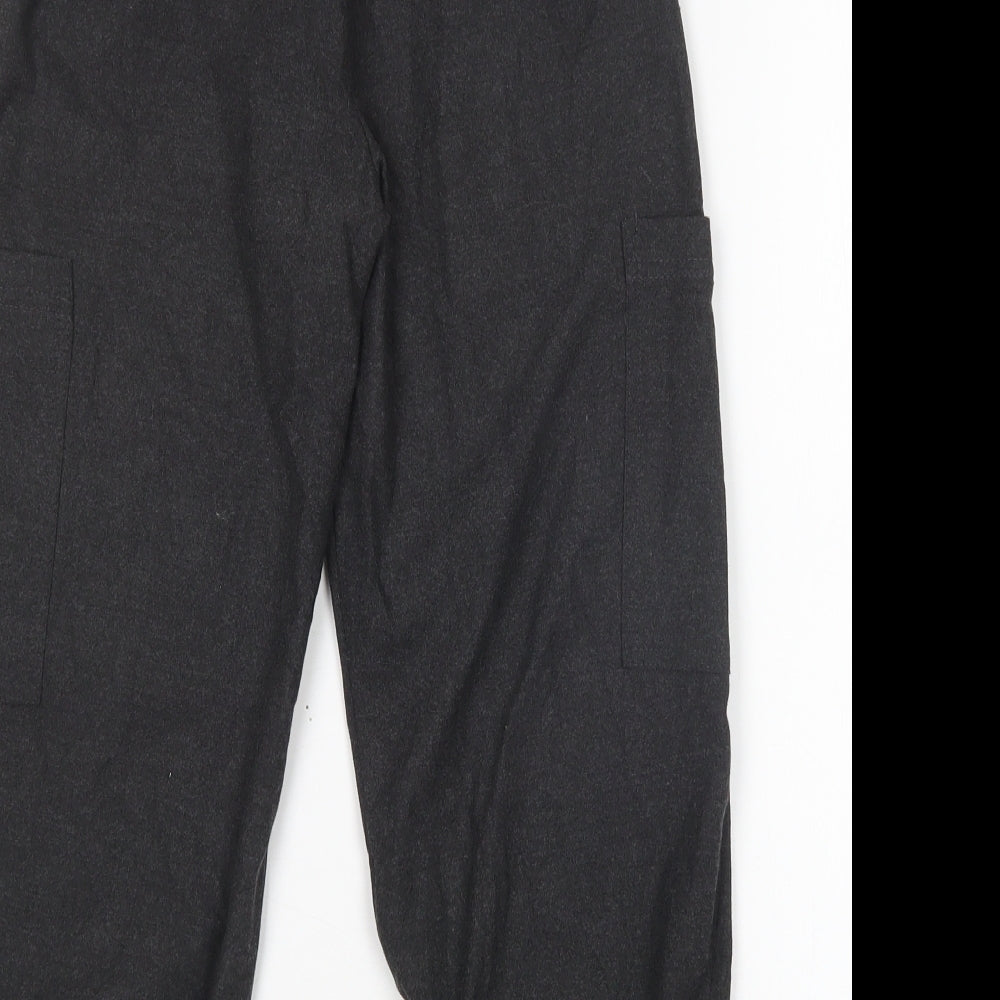 Zara Girls Grey  Polyester Cargo Trousers Size 9 Months  Regular