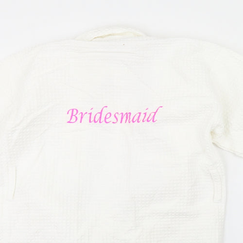 Stars & Stripes Womens White  Cotton  Robe Size M   - bridesmaid