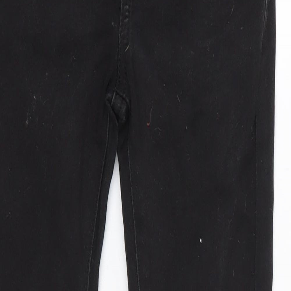 Nutmeg Girls Black  Cotton Skinny Jeans Size 6-7 Years  Regular