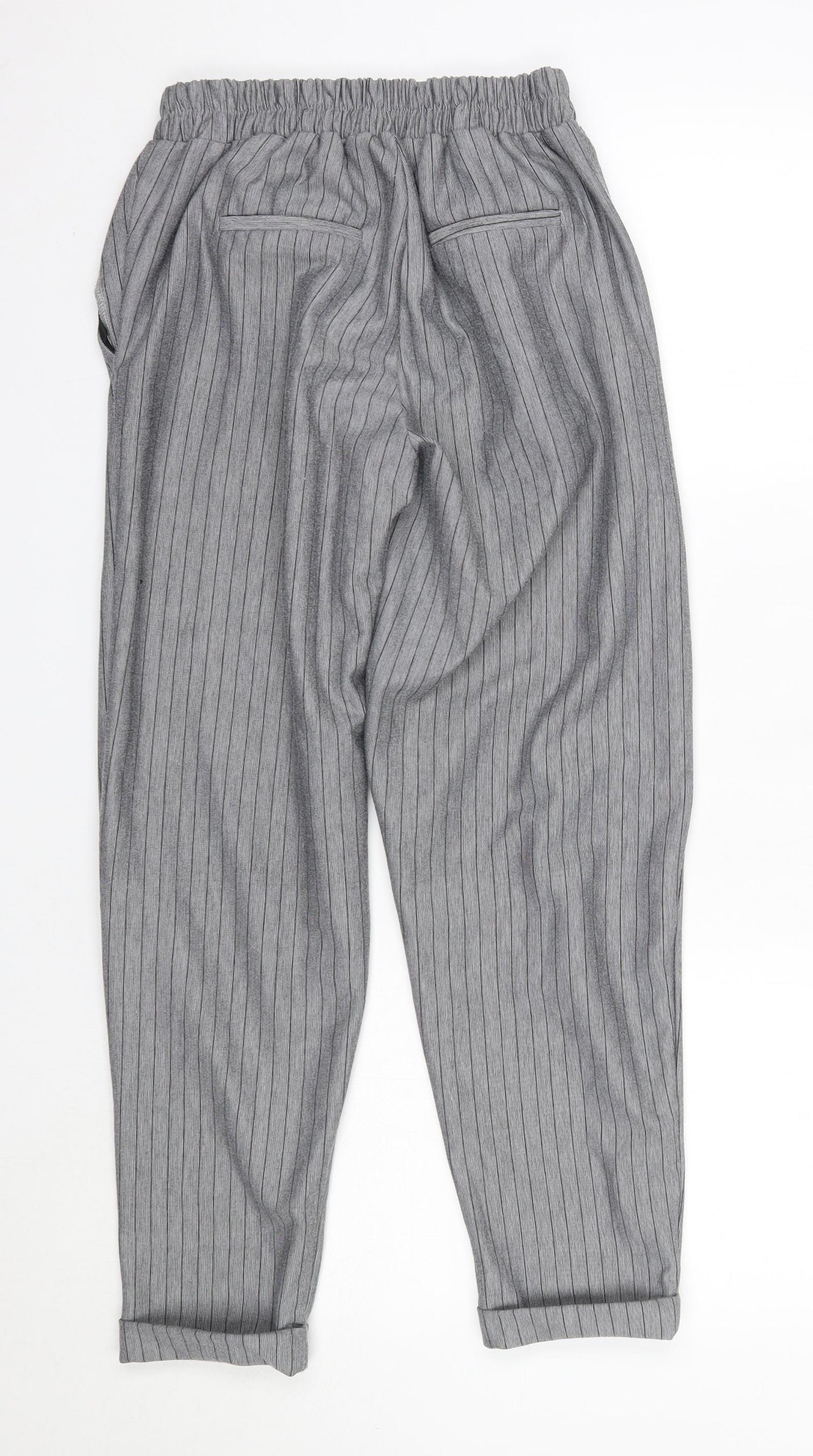 TALLY WEiJL Womens Grey  Polyester Dress Pants Trousers Size 12 L26 in Regular