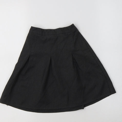 George Girls Grey  Polyester Pleated Skirt Size 6-7 Years  Regular  - School Wear