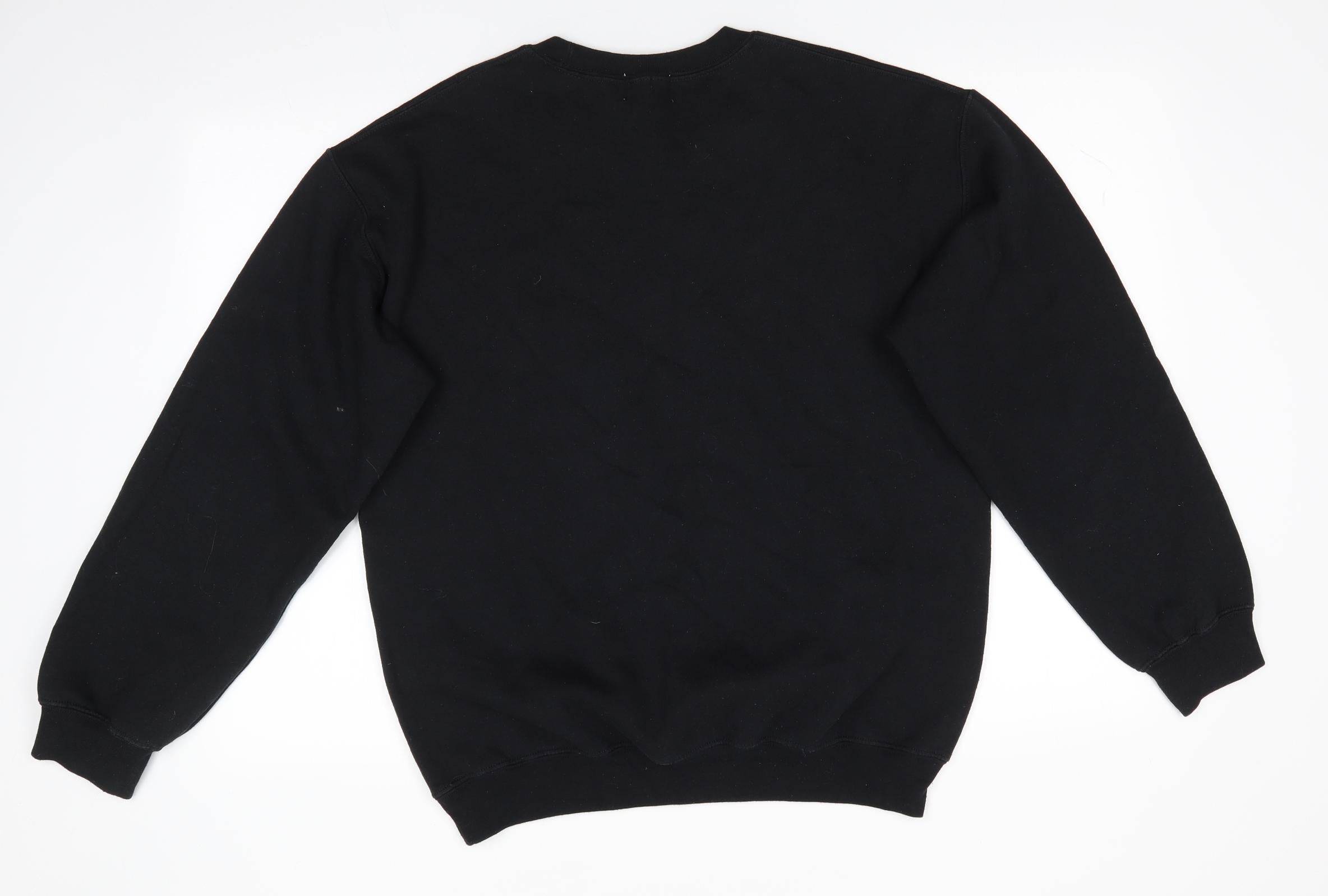 Topman Mens Black Cotton Pullover Sweatshirt Size S Faces Profile gr Preworn Ltd