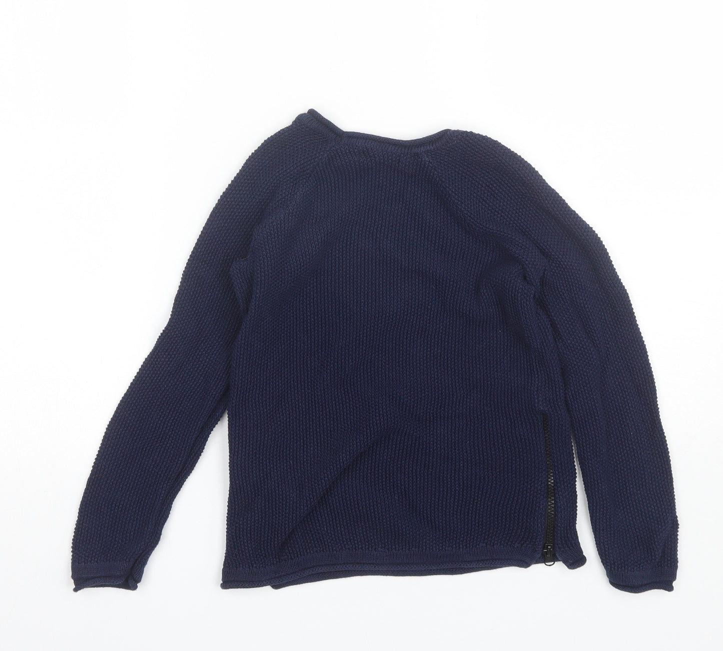 Primark Boys Blue Round Neck  Cotton Pullover Jumper Size 7-8 Years