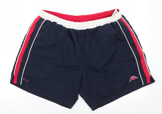 Kappa Mens Blue Striped Polyester Athletic Shorts Size 2XL L7 in Regular  - Swim shorts Red & White stripe