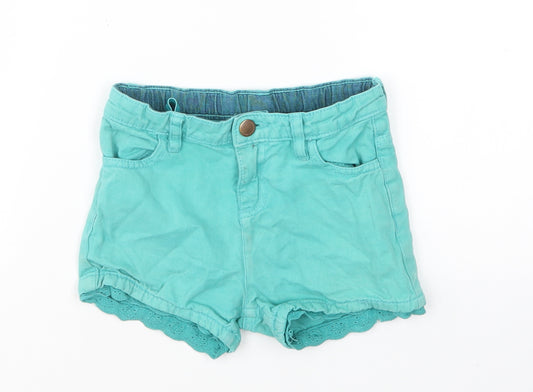 John Lewis Girls Green  Cotton Bermuda Shorts Size 5 Years  Regular
