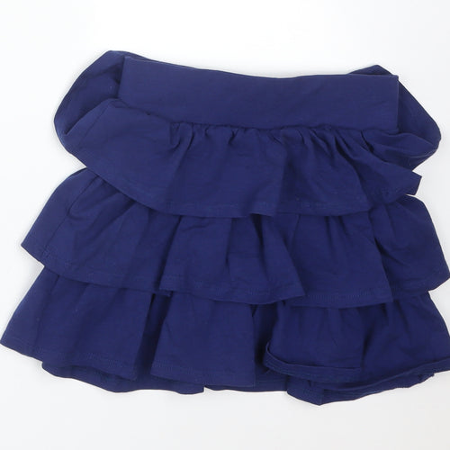 George Girls Blue  Cotton Swing Skirt Size 6-7 Years  Regular