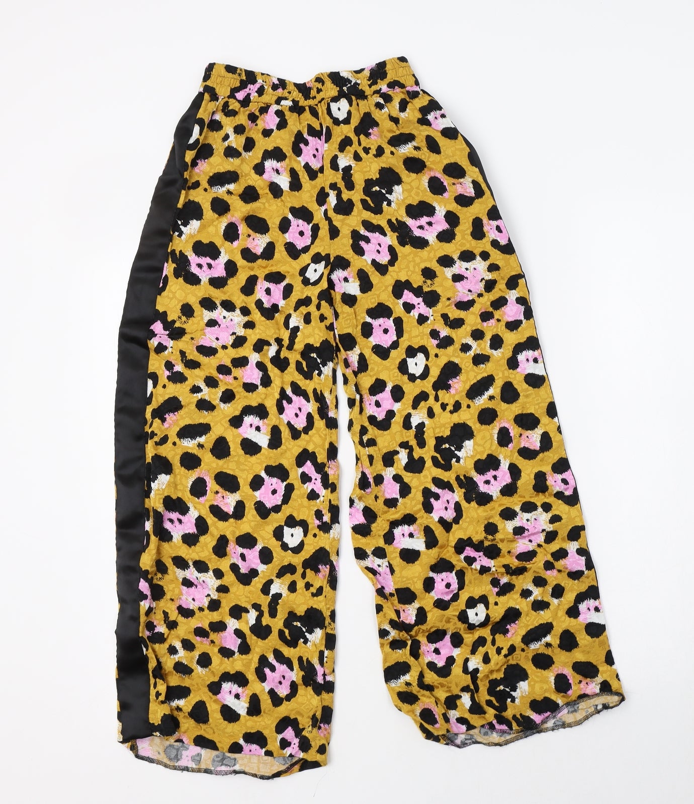 River Island Girls Yellow Animal Print Viscose Harem Trousers Size 9 Months  Regular