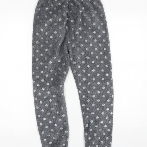 Primark Girls Grey Polka Dot Polyester  Pyjama Pants Size 9-10 Years