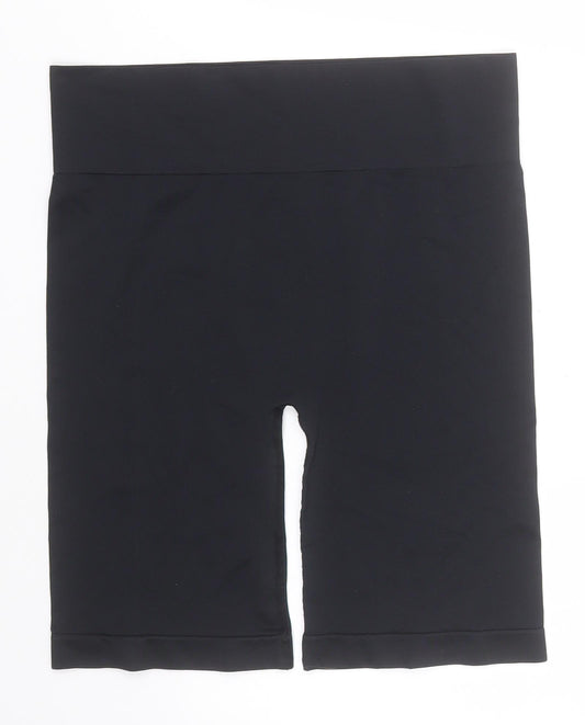 Jeff Banks Womens Black  Polyamide Compression Shorts Size 12 L9 in Regular