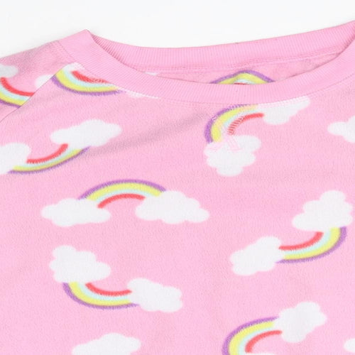 Studio Womens Pink Geometric Polyester Top Pyjama Top Size 12   - Rainbows