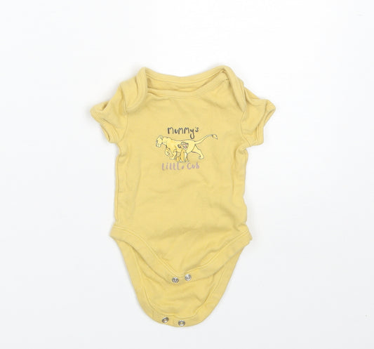 George Baby Yellow  Cotton Romper One-Piece Size 0-3 Months