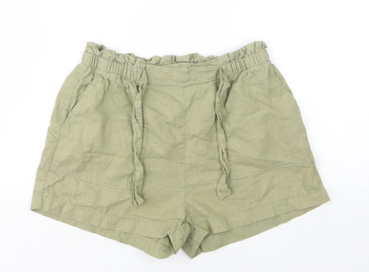 H&M Girls Green  Cotton Chino Shorts Size 11-12 Years  Regular