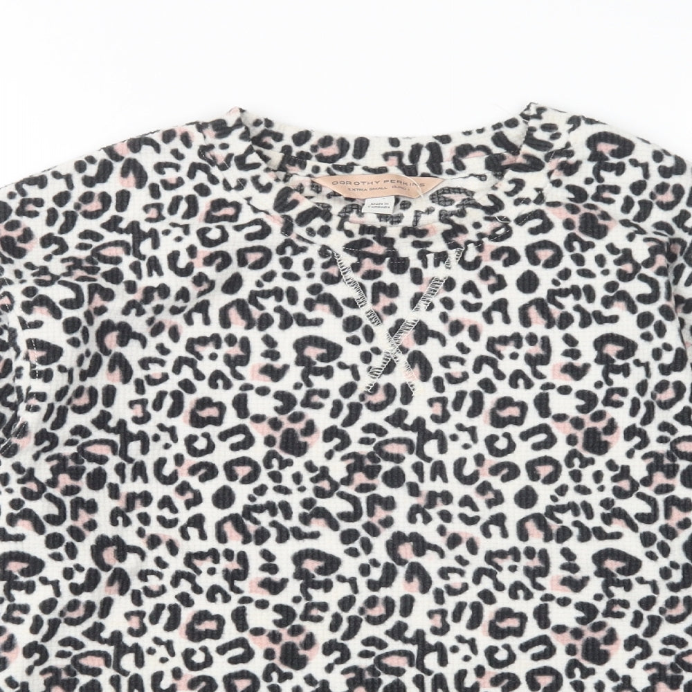 Dorothy Perkins Womens Multicoloured Animal Print Polyester Top Pyjama Top Size XS