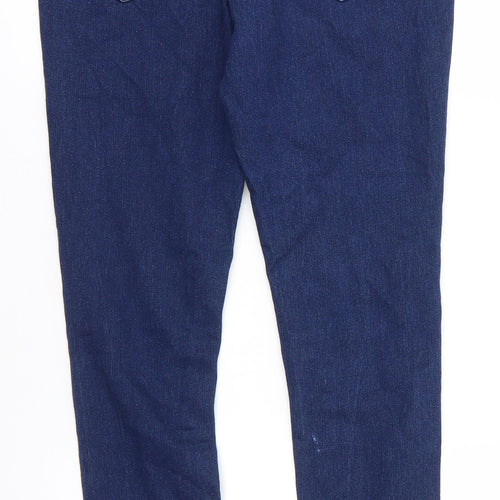 Miss Evie Girls Blue  Cotton Skinny Jeans Size 12-13 Years  Regular Zip - Indigo blue