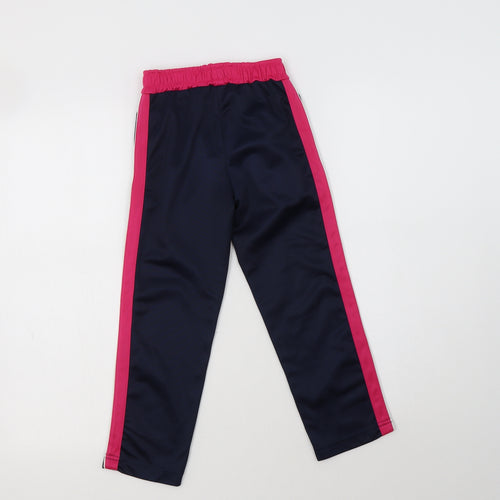 Donnay Girls Blue Striped Polyester Jogger Trousers Size 5-6 Years  Regular