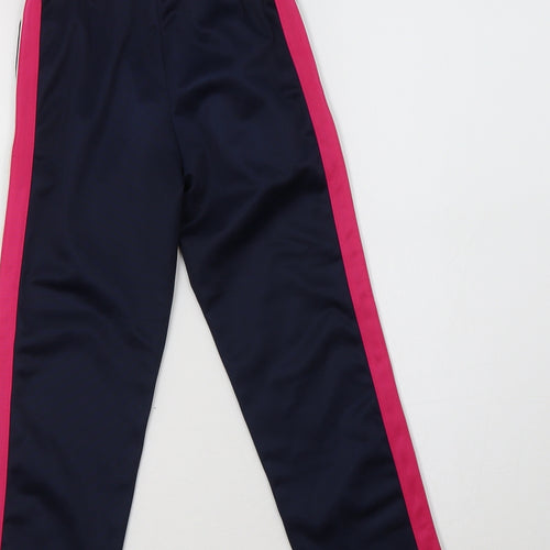 Donnay Girls Blue Striped Polyester Jogger Trousers Size 5-6 Years  Regular