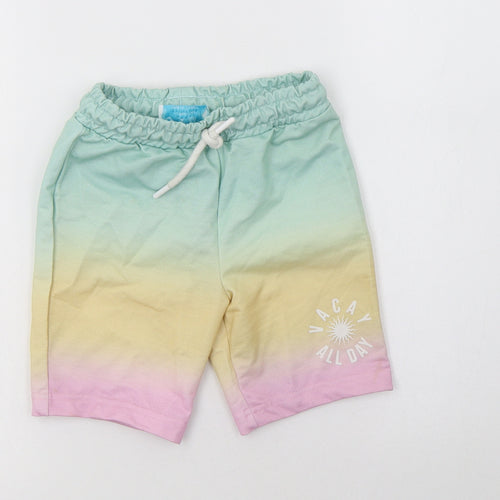 Primark Girls Multicoloured Batik Polyester Bermuda Shorts Size 4-5 Years  Regular Drawstring