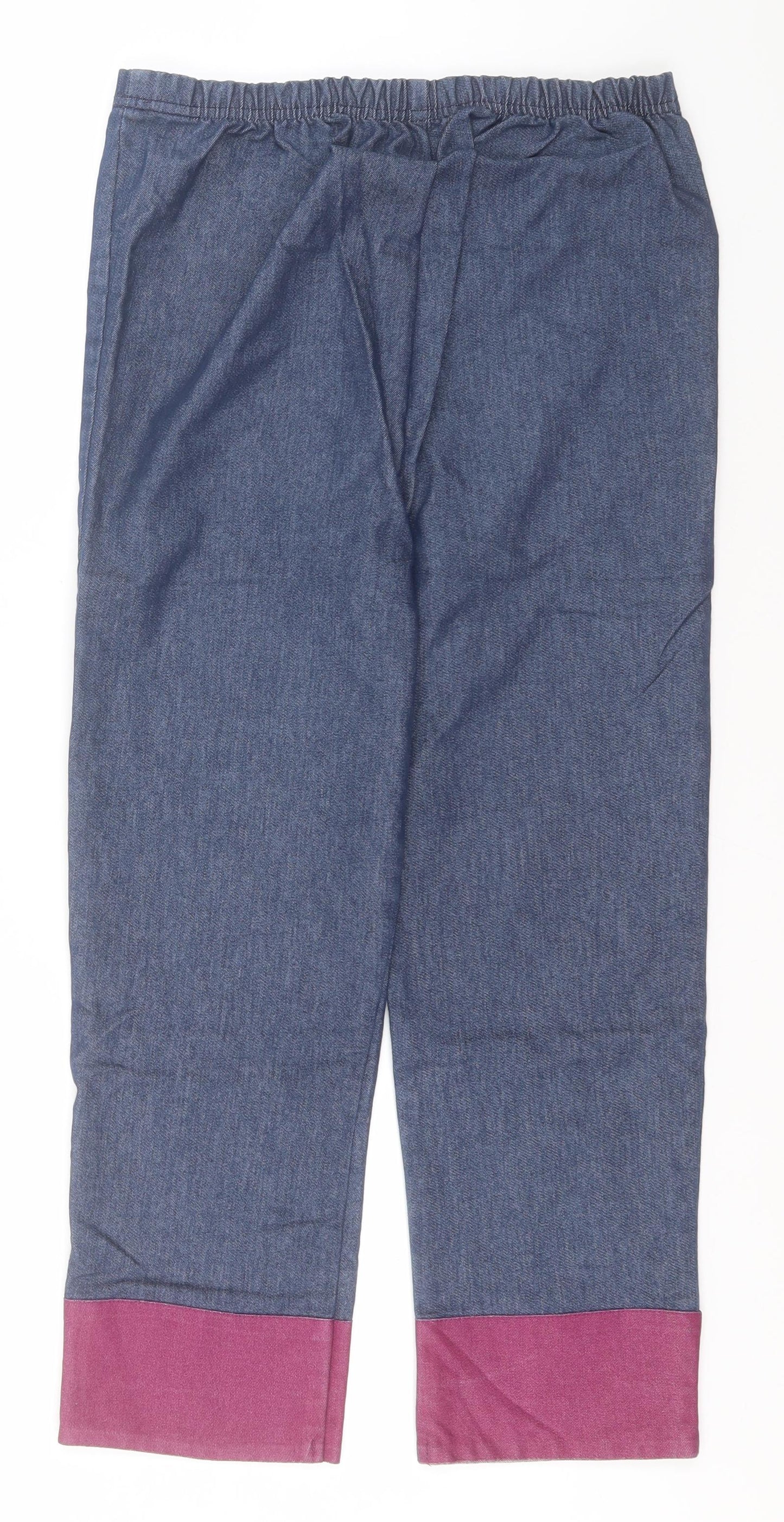 Marks and Spencer Girls Blue  Cotton Jegging Trousers Size 14 Years  Regular
