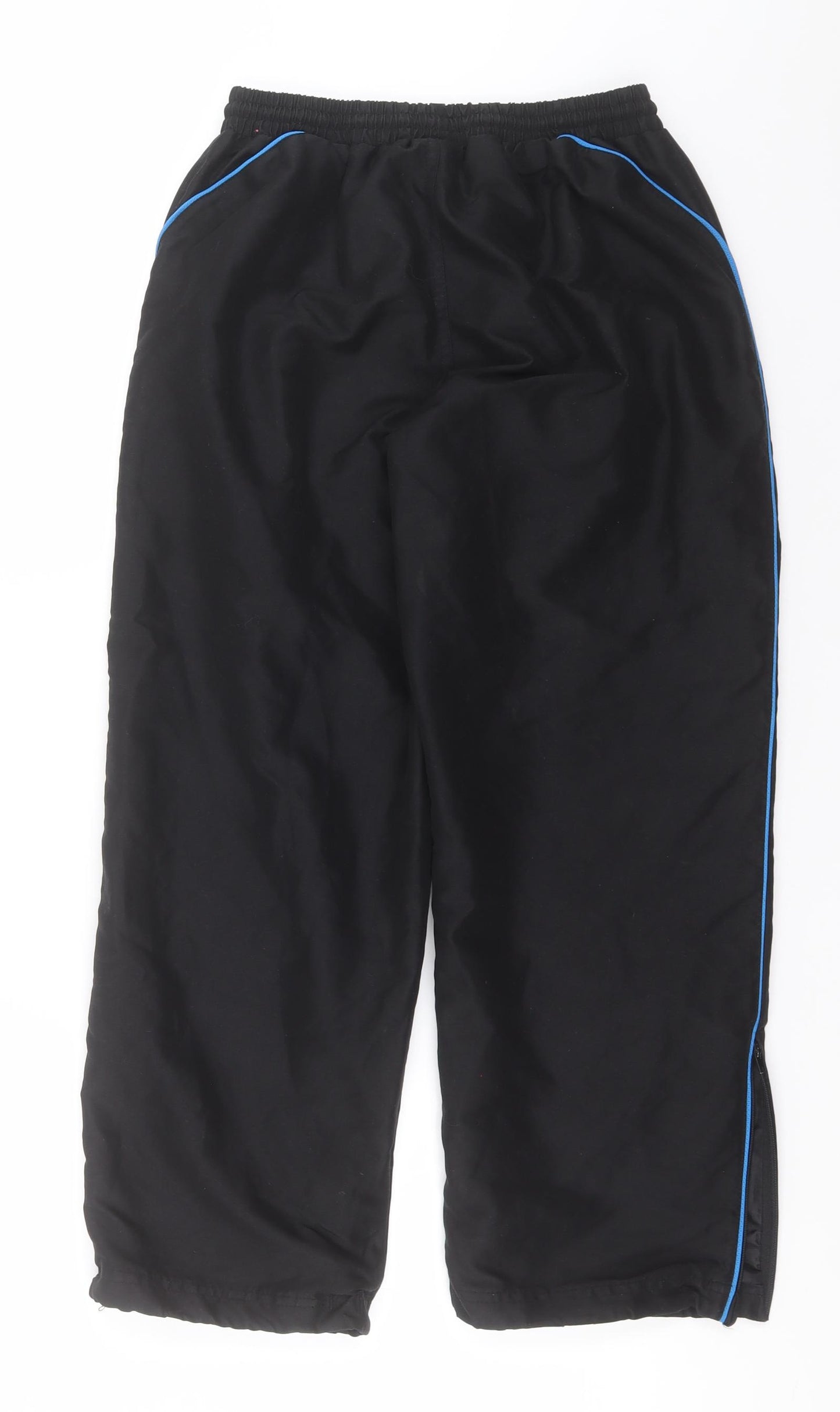 Preworn Boys Black  Polyester Sweatpants Trousers Size 11-12 Years  Regular