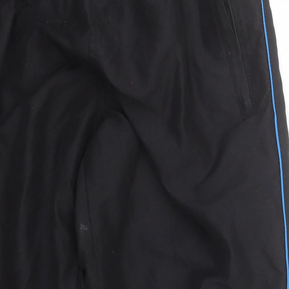 Preworn Boys Black  Polyester Sweatpants Trousers Size 11-12 Years  Regular