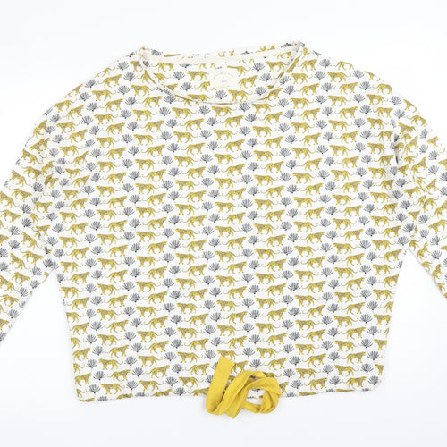 NEXT Womens Multicoloured Animal Print Cotton  Pyjama Top Size M   - CHEETAH