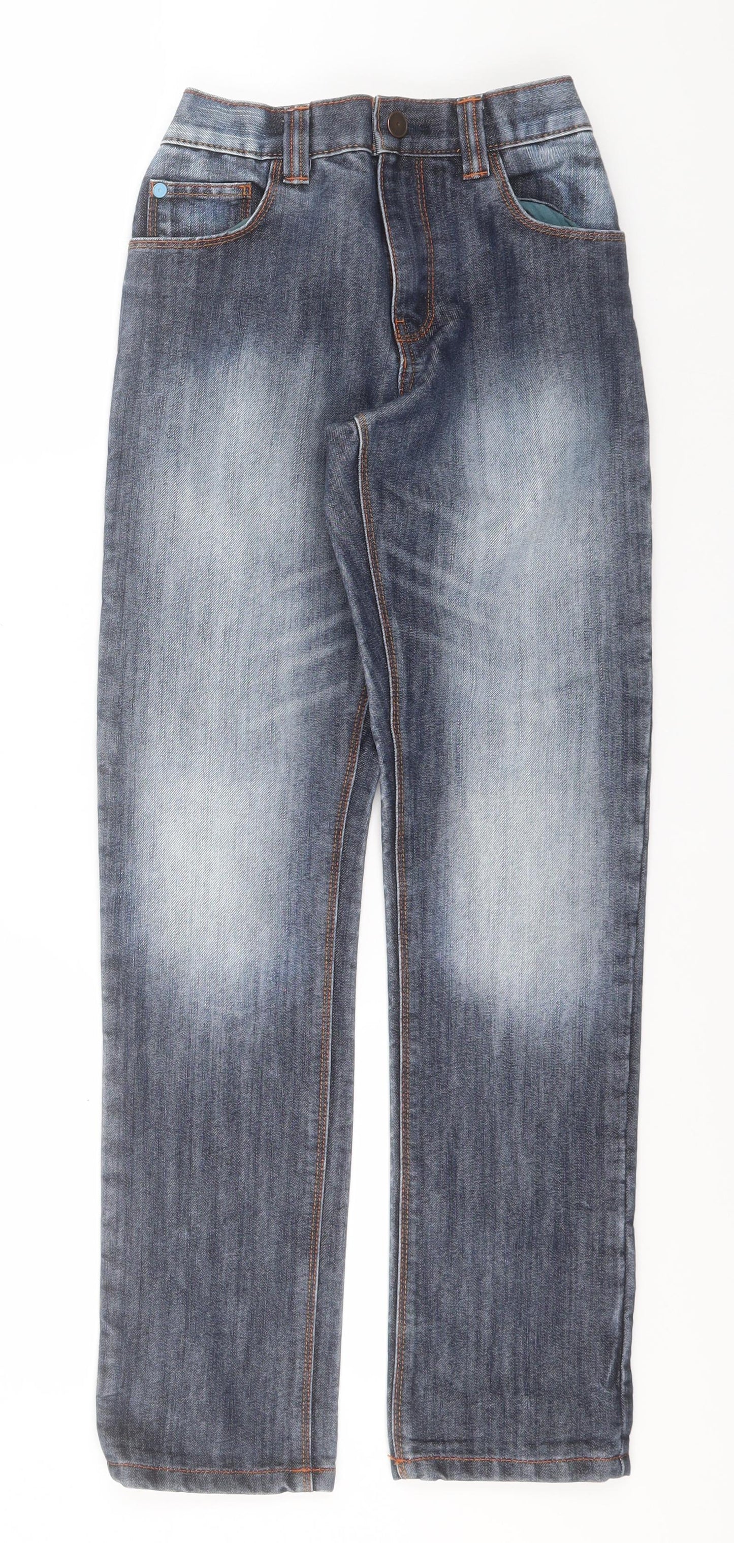 NEXT Girls Blue  Cotton Skinny Jeans Size 10 Years  Regular