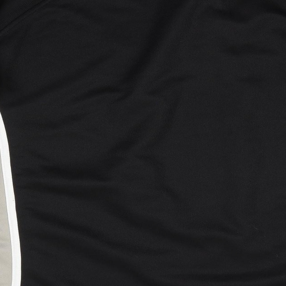 Falcon Mens Black  Polyester Henley Sweatshirt    - Black & Taupe Colour Block