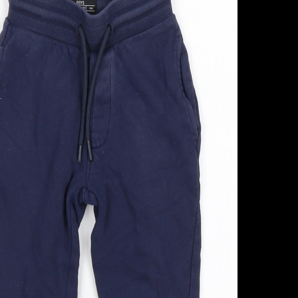 Matalan Boys Blue  Cotton Sweatpants Trousers Size 5 Years  Regular