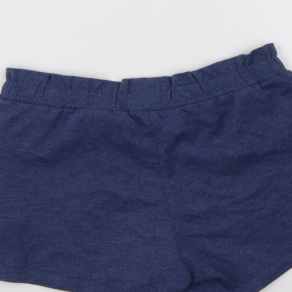 H&M Girls Blue  Cotton Sweat Shorts Size 4-5 Years  Regular