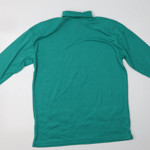 Dalia Womens Green  Polyacrylate Fibre Tunic Blouse Size L Roll Neck