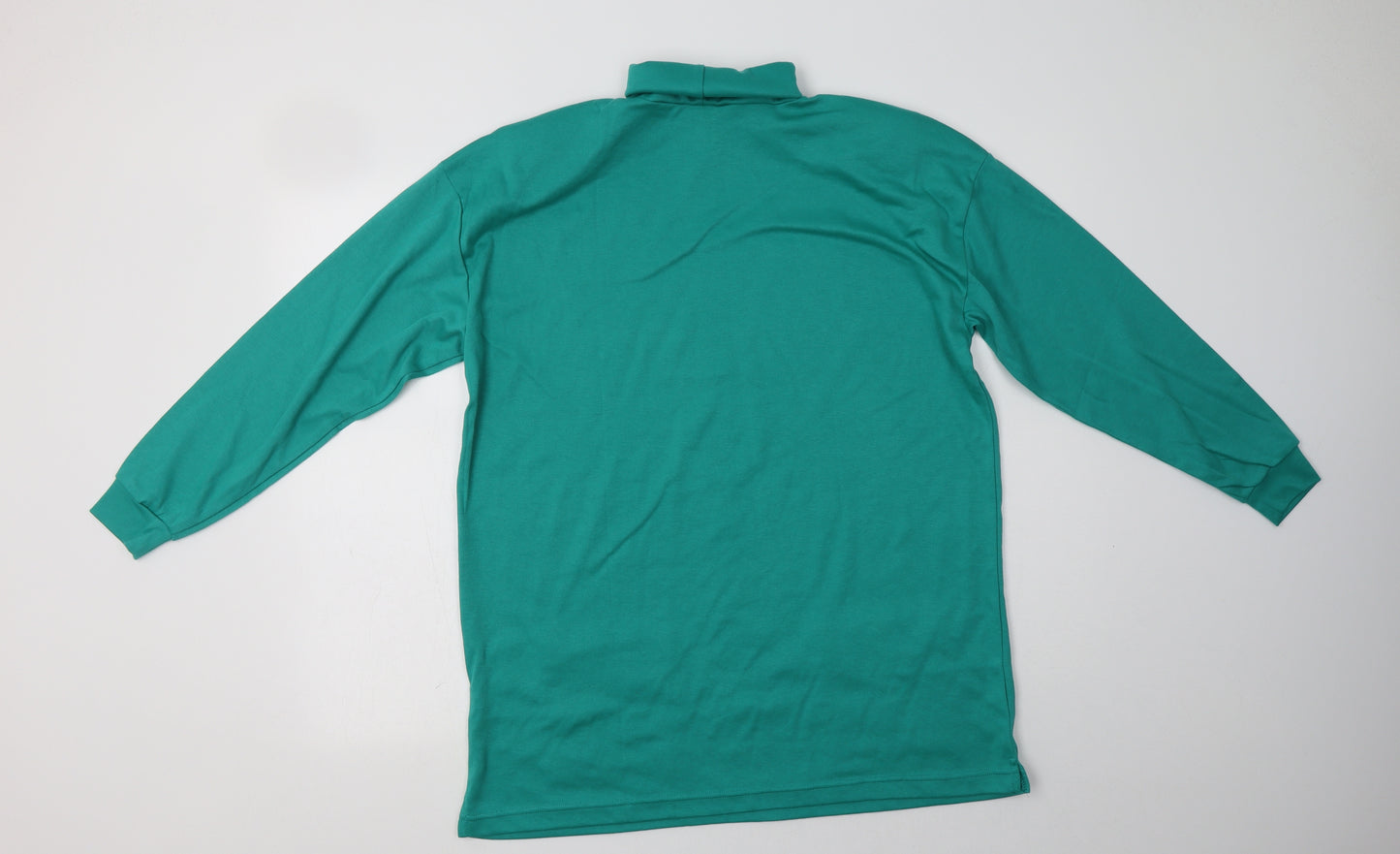 Dalia Womens Green  Polyacrylate Fibre Tunic Blouse Size L Roll Neck