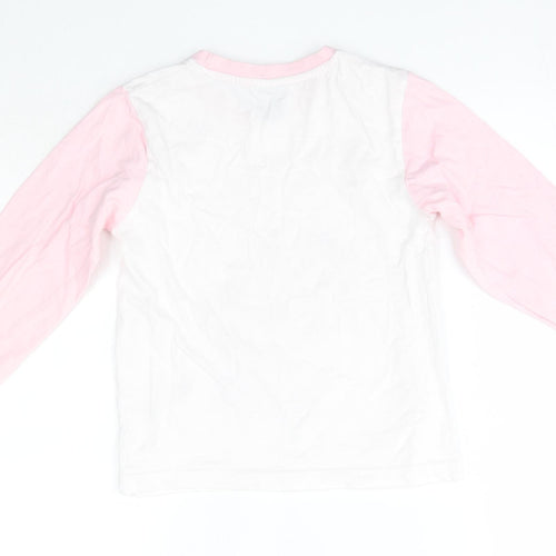 Sweet Dreams Girls Pink  100% Cotton Basic Casual Size 7-8 Years Round Neck  - Unicorn