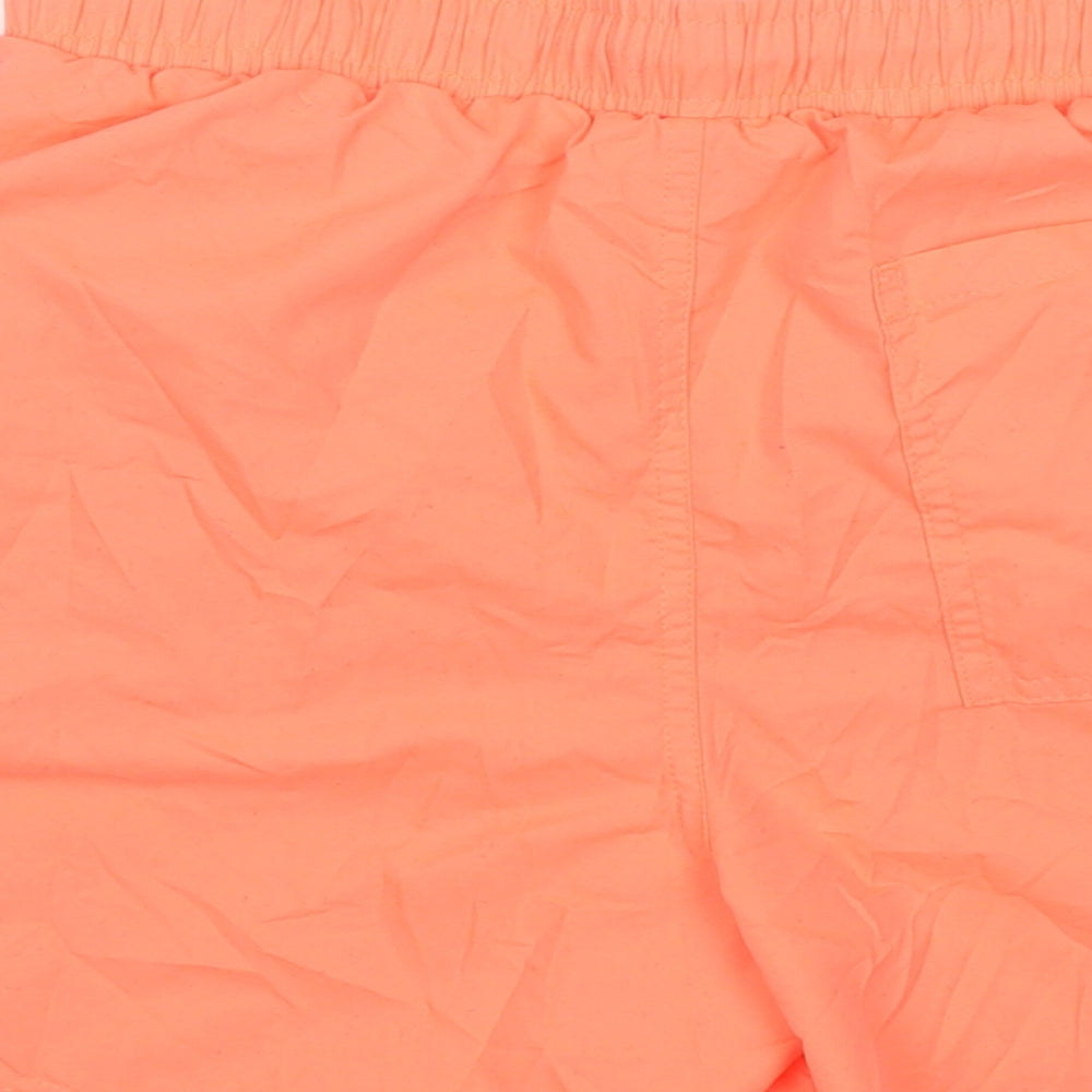 Cedar Wood State Mens Orange  Polyester Athletic Shorts Size S L6 in Regular