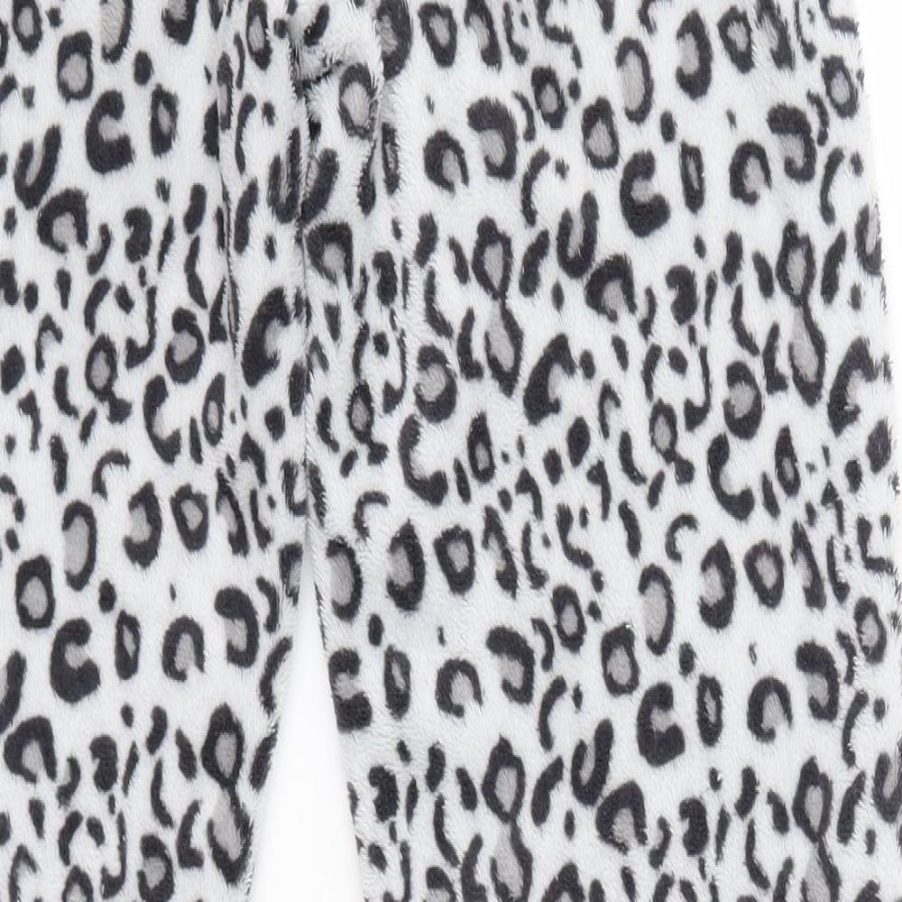 Primark Womens Grey Animal Print Polyester  Pyjama Pants Size XS