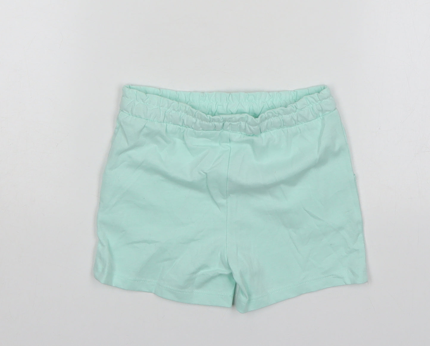 Nutmeg Girls Green  Cotton Sweat Shorts Size 4-5 Years  Regular