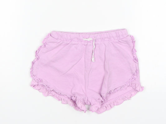 Matalan Girls Pink  Cotton Sweat Shorts Size 4-5 Years  Regular
