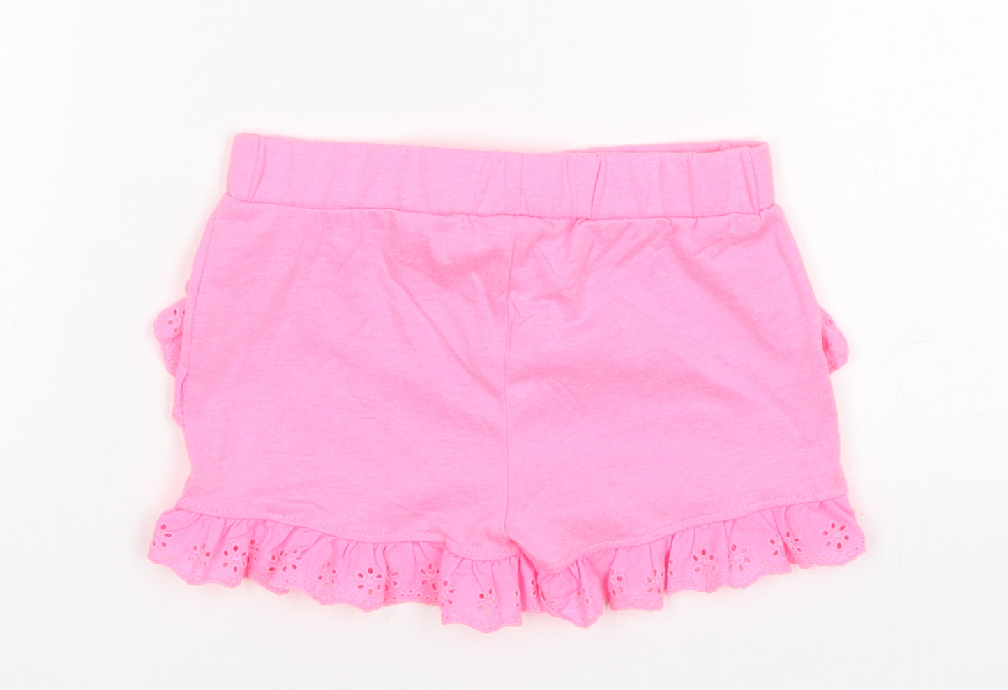 Primark Girls Pink  Polyester Sweat Shorts Size 4-5 Years  Regular