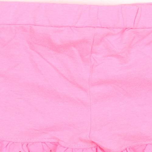 Primark Girls Pink  Polyester Sweat Shorts Size 4-5 Years  Regular