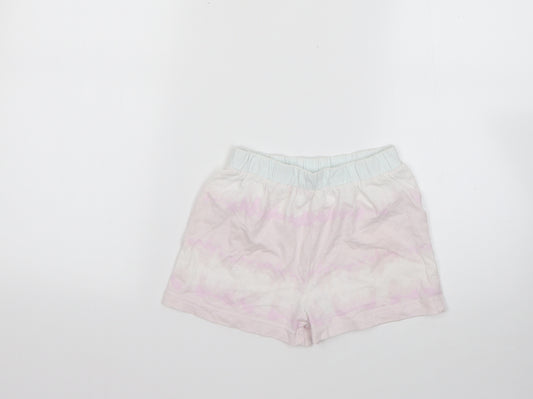 Matalan Girls Multicoloured Geometric 100% Cotton Sweat Shorts Size 9 Years  Regular